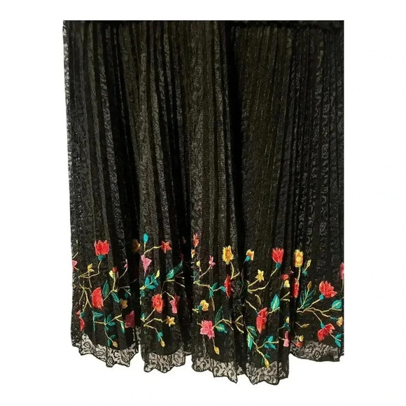 French Connection Amity Black Lace Floral Flared Dress, 10 - Picture 4 of 8